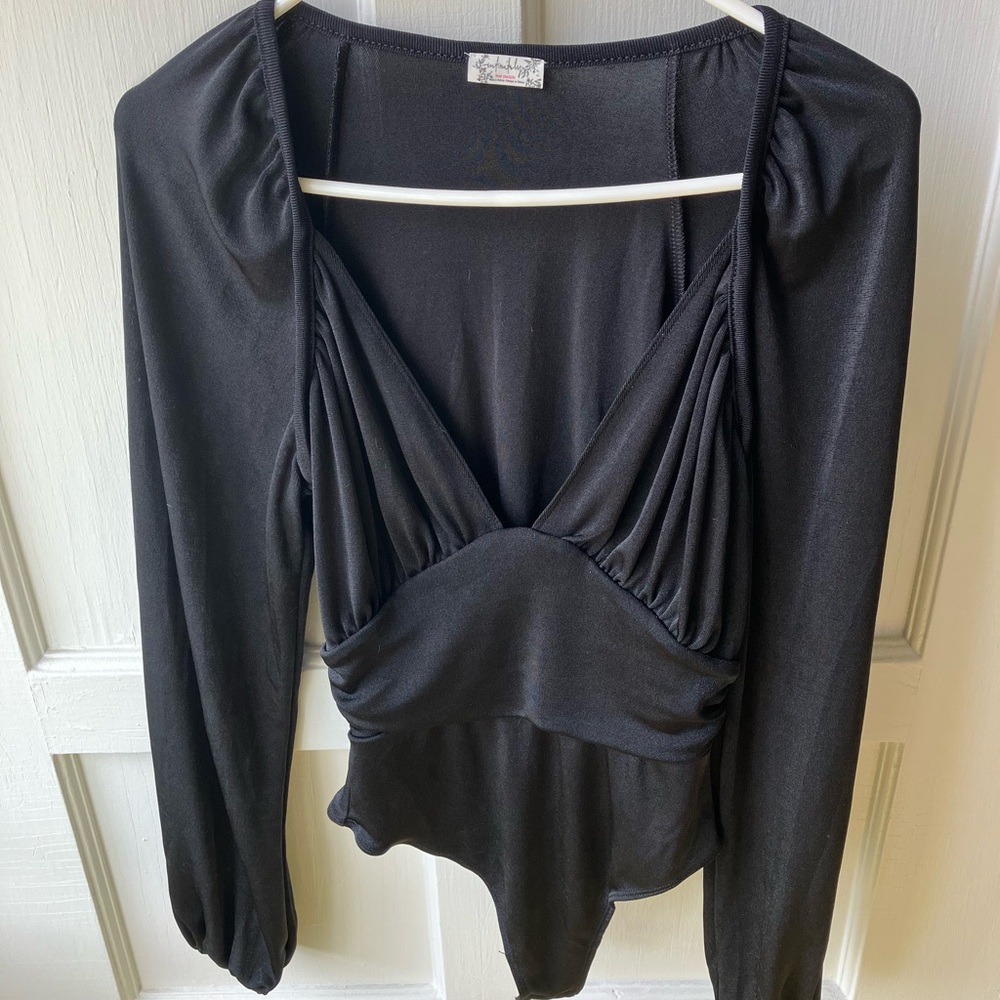 Free People Intimately In Your Arms bodysuit black size S excellent condition - Picture 6 of 9